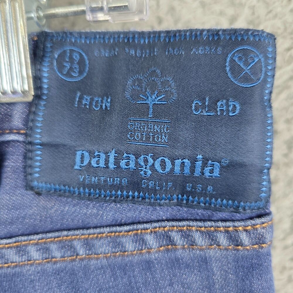 Patagonia Performance Straight Jeans Men 32x32 Dark Wash Stretch Outdoor Casual - Picture 8 of 11